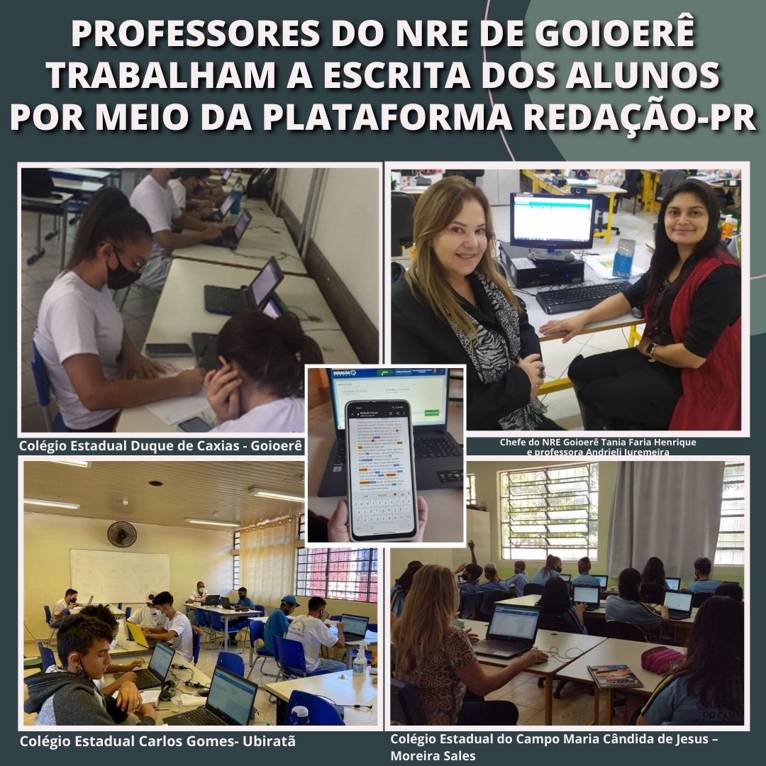 PROFESSORES DO NRE DE GOIOERÊ TRABALHAM A ESCRITA DOS ALUNOS POR MEIO DA PLATAFORMA REDAÇÃO PR