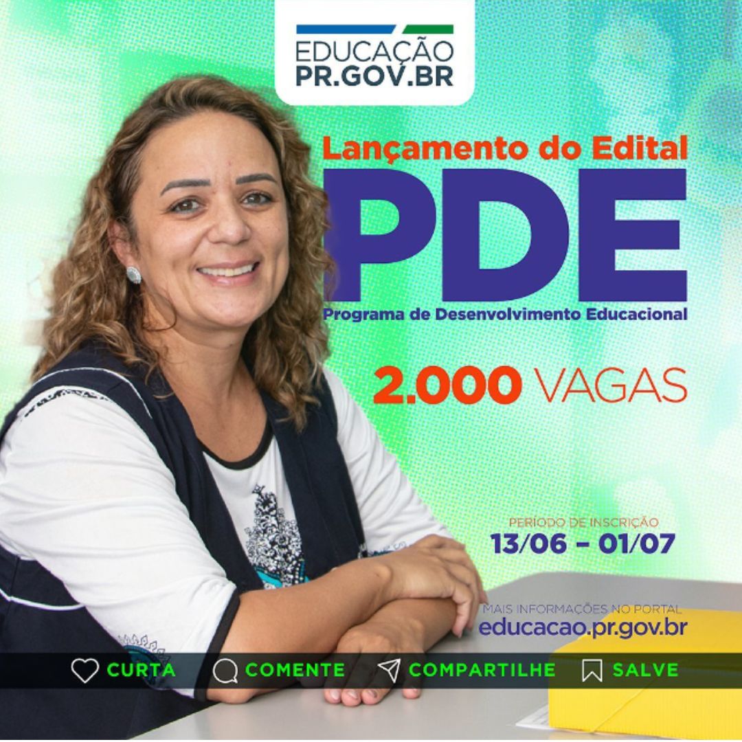 Com 2 mil vagas, PDE terá inscrições abertas em 13 de junho