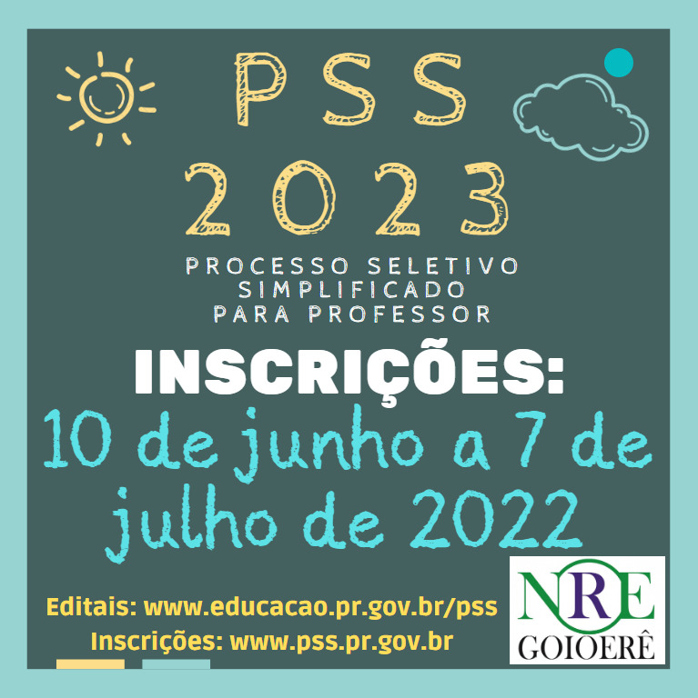 Começou no dia 10 de junho o período das inscrições do PSS