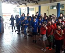 Escola Estadual do Campo São João - Escolas em dualidade tem seu primeiro dia de aula juntas. Houve uma bela recepção aos alunos.