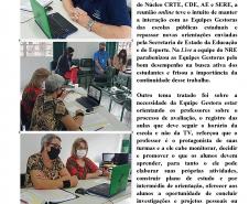 Equipe Gestora das escolas estaduais participaram da 2º Live com a Chefia e Equipe do NRE de Goioerê