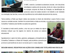 Combate ao abandono escolar - Ações junto às escolas com a atuação conjunta da Rede de Proteção