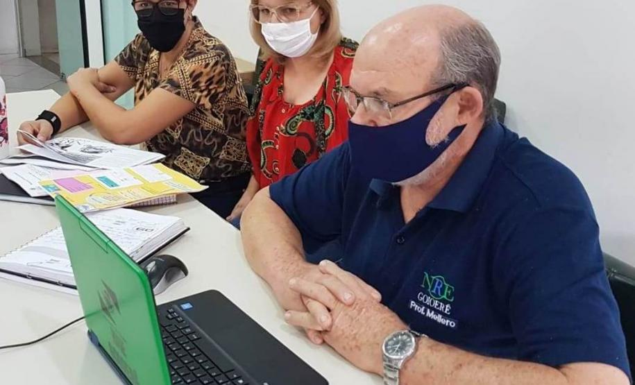 Equipe Gestora das escolas estaduais participaram da 2º Live com a Chefia e Equipe do NRE de Goioerê