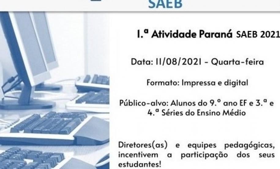 A Atividade Paraná será aplicada a estudantes do 9º ano do Ensino Fundamental e 3ª/4ª séries do Ensino Médio regular e Cursos Técnicos Integrados.  Não fique fora dessa!