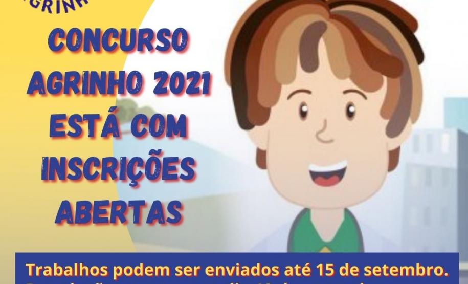 Concurso Agrinho 2021 está com inscrições abertas.
Trabalhos podem ser enviados até 15 de setembro. Premiação acontece no dia 18 de novembro.
O regulamento completo do Concurso Agrinho 2021 está no site www.sistemafaep.org.br.
