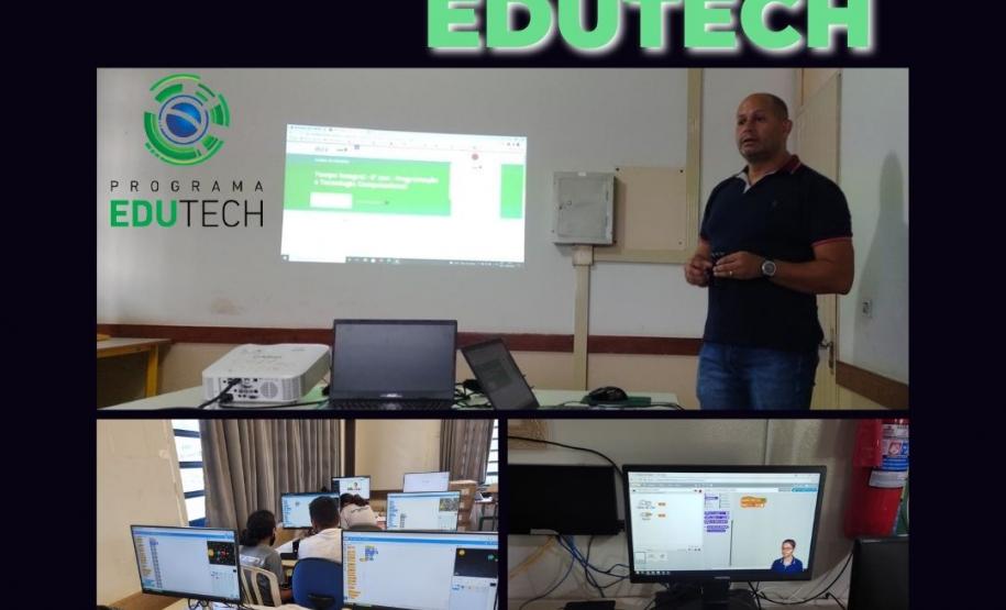 O PROGRAMA EDUTECH é uma iniciativa da Secretaria de Estado da Educação e do Esporte, que visa a formação de estudantes na área de tecnologia e inovação para o desenvolvimento de projetos significativos à comunidade, e ao final desta formação escolar, os estudantes terão a oportunidade de serem protagonistas na aplicação de estratégias para resolução de problemas, desde suas práticas escolares e vivências pessoais.