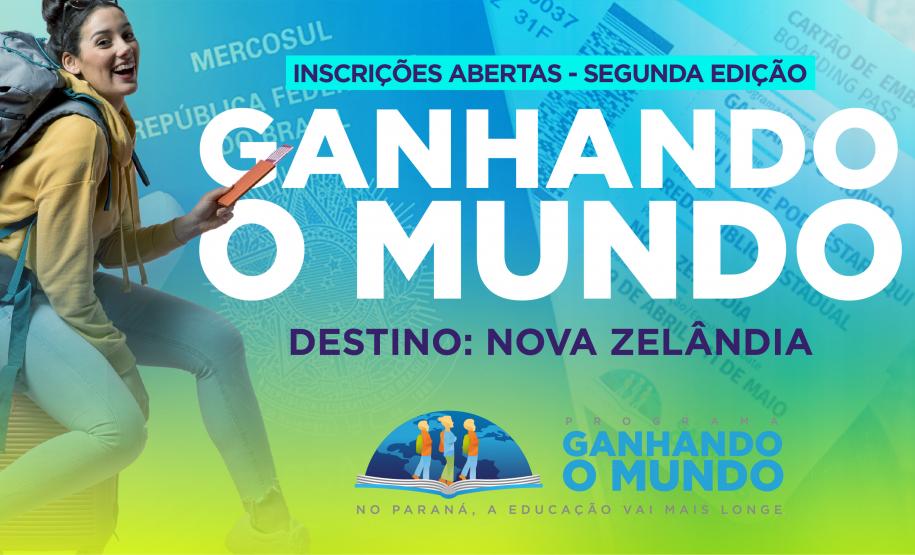 A segunda edição do programa Ganhando o Mundo selecionará 100 estudantes da rede estadual para um intercâmbio de seis meses na Nova Zelândia, durante o segundo semestre deste ano. As inscrições acontecem a partir desta segunda-feira (2), seguem até 11 de maio e devem ser realizadas por meio da Área do Aluno.