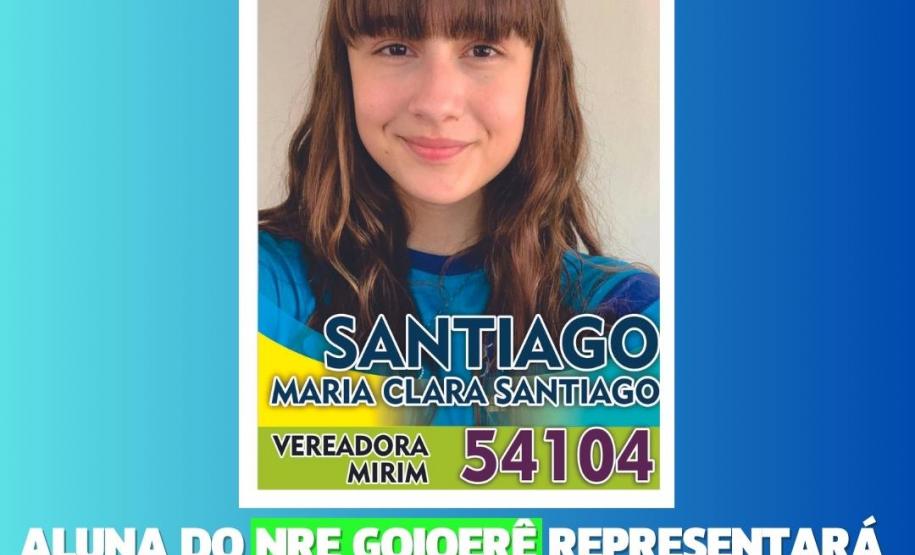 Aluna do NRE de Goioerê representará o Paraná no evento de diplomação dos Vereadores Mirins